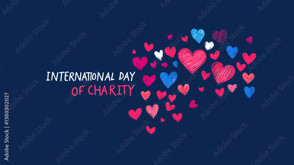 © AiDesign - International Day of charity message with colorful hearts © AiDesign - International Day of charity message with colorful hearts