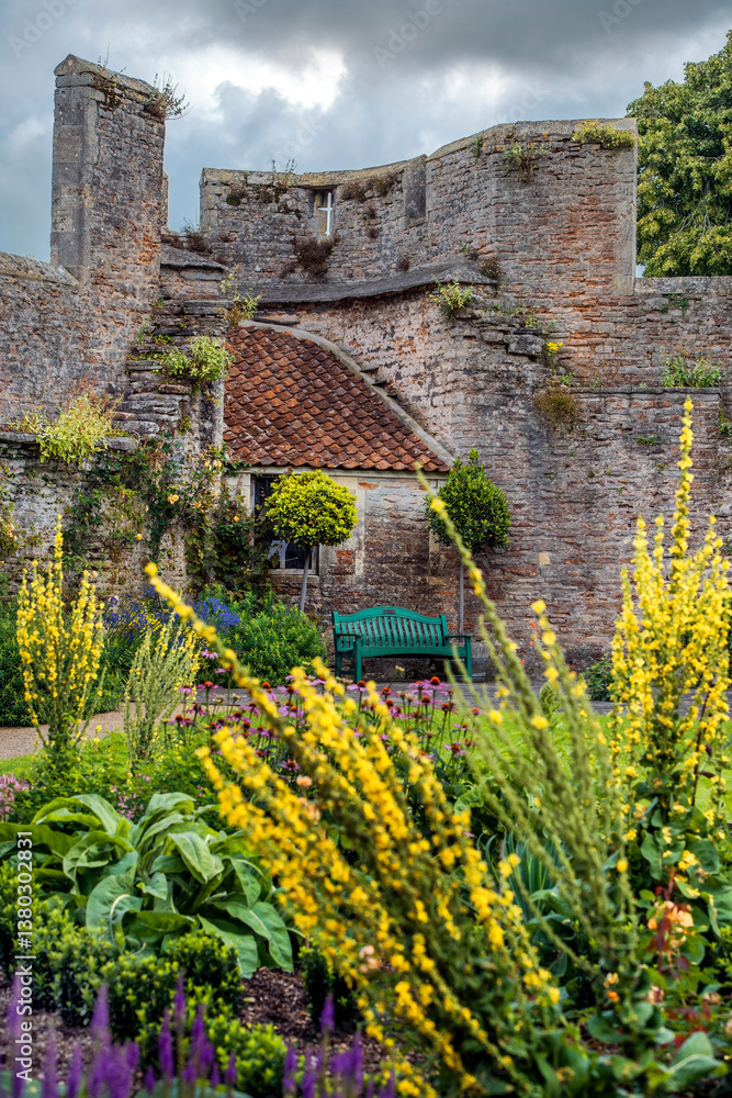 fragment of the Bishop Palace,Wells, Somerset, England, UK