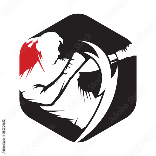 kick boxing logo vector icon. kick boxer attack sport logo icon vector.
