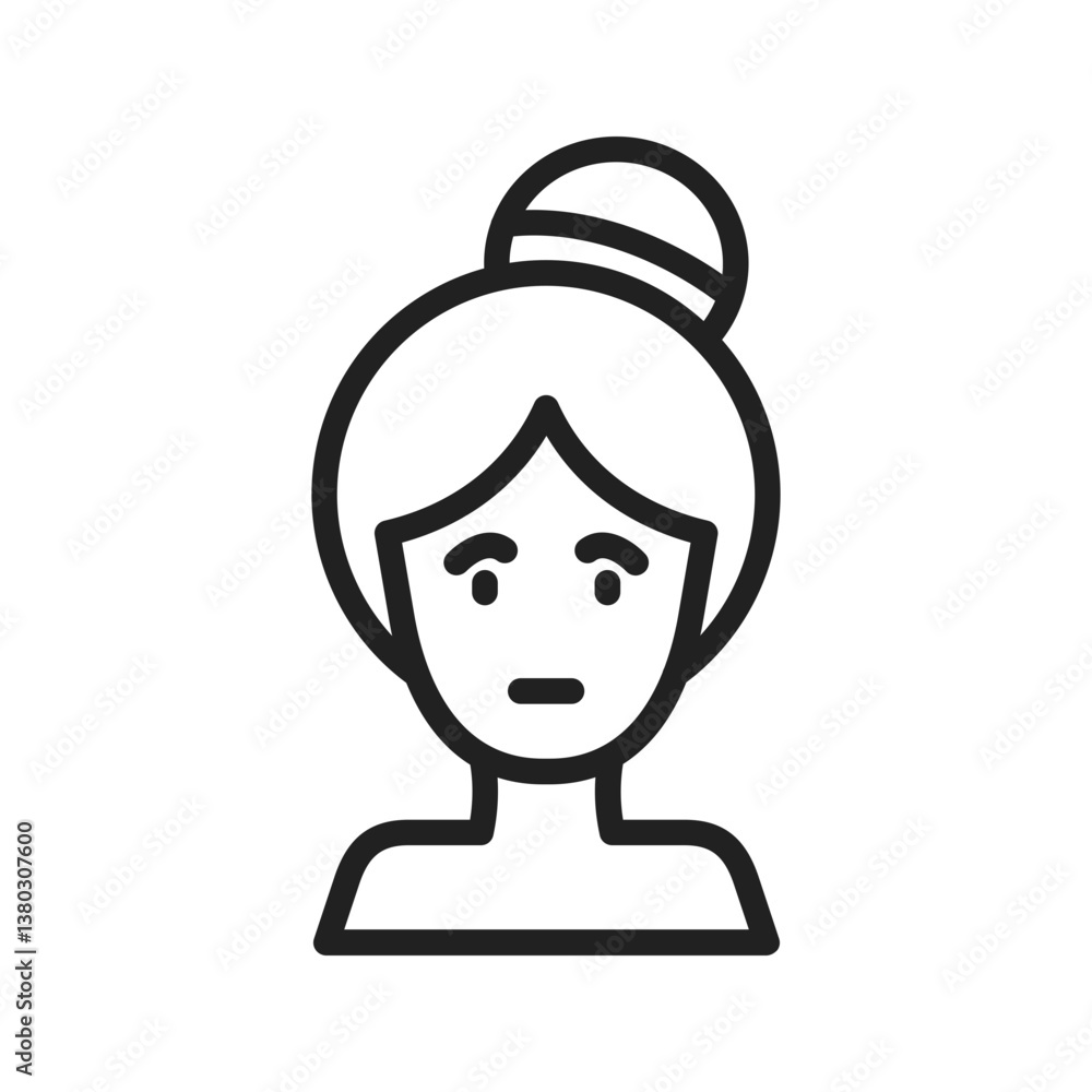 Fototapeta premium Human Face icon vector image. Suitable for mobile apps, web apps and print media.