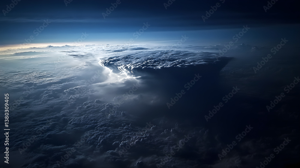 Majestic Updraft of Nature: A Dramatic Dance of Light and Shadow in a Towering Storm Cloud Majestic Updraft of Nature: A Dramatic Dance of Light and Shadow in a Towering Storm Cloud