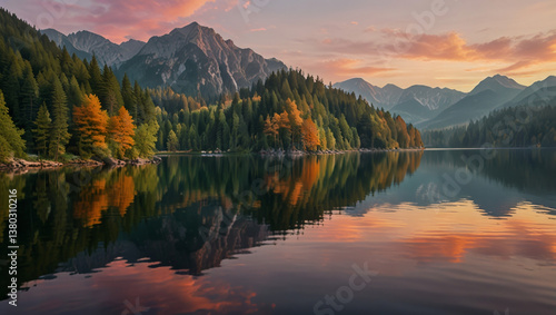 sunrise over the lake