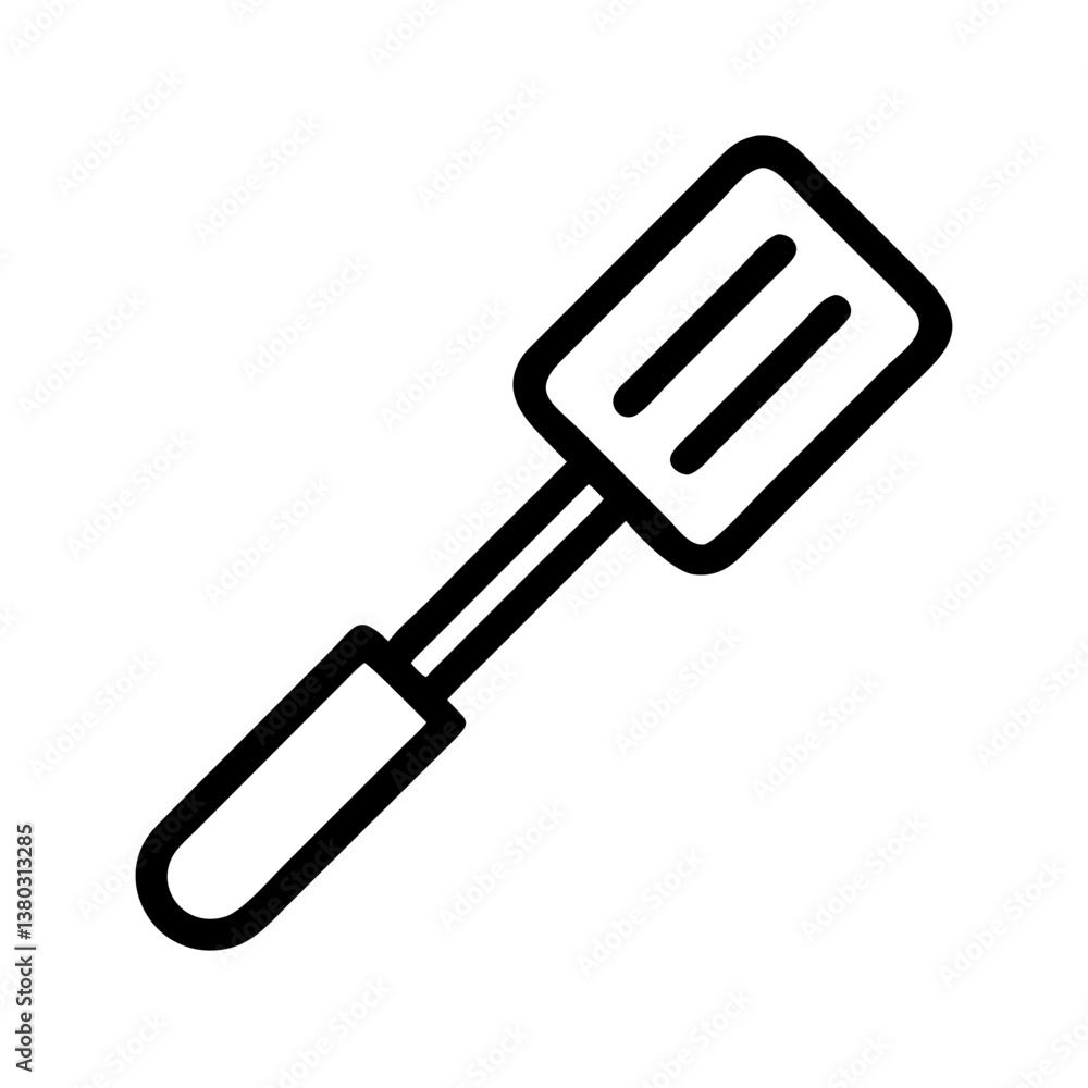 Versatile Spatula Icon Line Art for Kitchen Utensil Designs Versatile Spatula Icon Line Art for Kitchen Utensil Designs