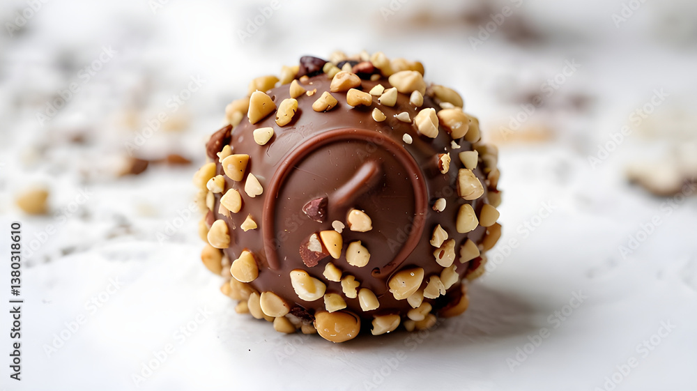 Chocolate Bonbon with Peanut Crunchies Chocolate Bonbon with Peanut Crunchies