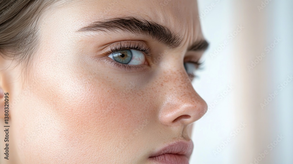 Intense gaze showcasing striking features and natural beauty, hi Intense gaze showcasing striking features and natural beauty, hi