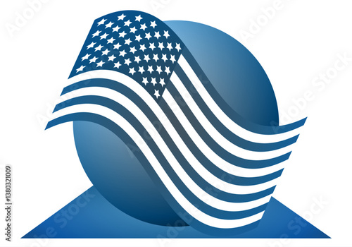 EEUU  sobre el mundo en tonos azules. Medidas arancelarias de USA a nivel global