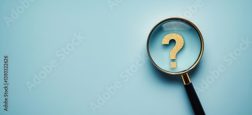 Wallpaper Mural Ask a Question Day Concept with Magnifying Glass Focused on Question Mark Communication Brainstorming Ideas Torontodigital.ca