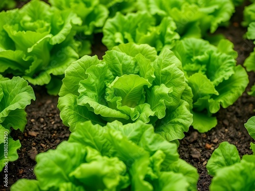 Fresh Green Lettuce Growing in a Garden