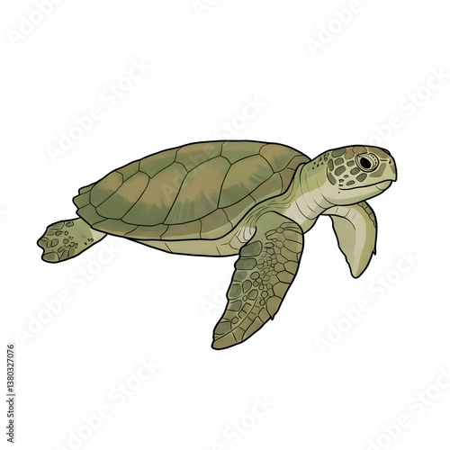 Turtle on a white background.