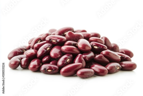 Heap of red kidney beans on white background. Neural network AI generated