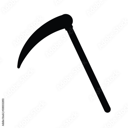 Stylish Agricultural Tool Silhouette.
