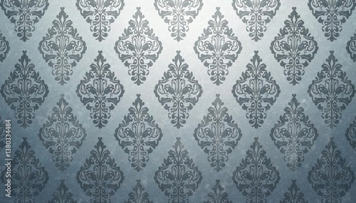 Subtle gray damask pattern with a subtle sheen, perfect for backgrounds , background, image