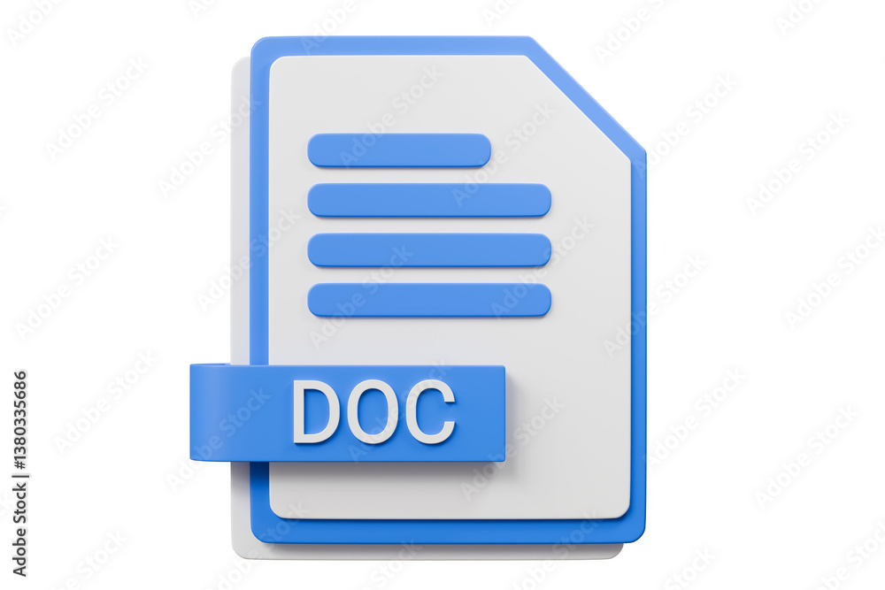 3d file doc icon. minimal word document icon. document form. business work company icon concept. 3d render. 3d file doc icon. minimal word document icon. document form. business work company icon concept. 3d render.