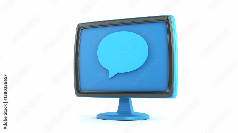 Online chat, communication, blue screen, digital message, website support Online chat, communication, blue screen, digital message, website support