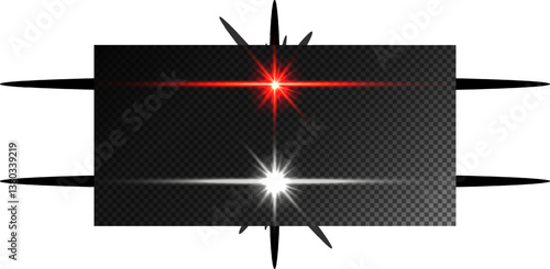 Lens Flare, light glow effect. sun or realistic shining star with backlight effect. bokeh glitter and sparkles or sparkles on transparent background.