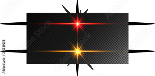 Lens Flare, light glow effect. sun or realistic shining star with backlight effect. bokeh glitter and sparkles or sparkles on transparent background.