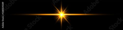 Lens Flare, light glow effect. sun or realistic shining star with backlight effect. bokeh glitter and sparkles or sparkles on transparent background.