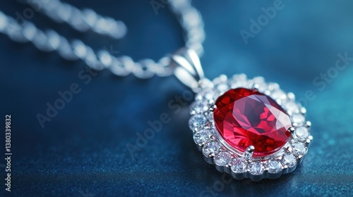 A stunning ruby pendant with a sparkling diamond encasement