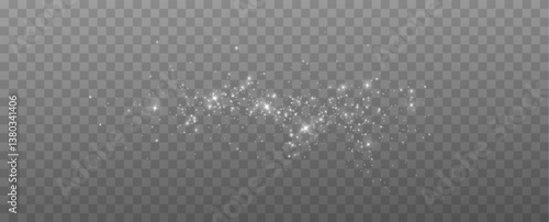 
Shimmering particles. Dust sparkles. Light effect.