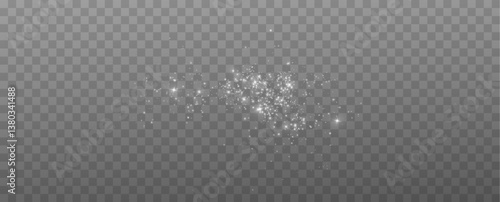 
Shimmering particles. Dust sparkles. Light effect.