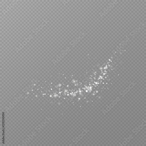 
Shimmering particles. Dust sparkles. Light effect.