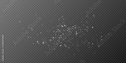 
Shimmering particles. Dust sparkles. Light effect.