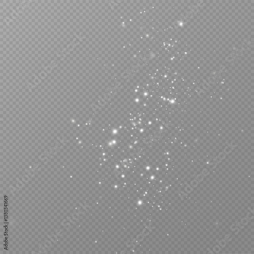 
Shimmering particles. Dust sparkles. Light effect.