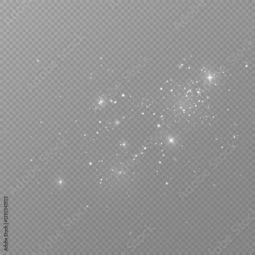 
Shimmering particles. Dust sparkles. Light effect.