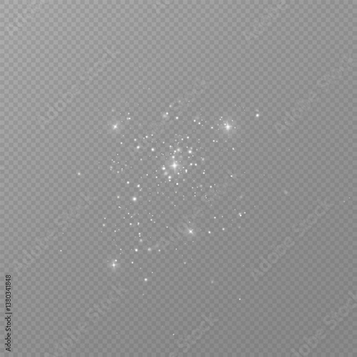 
Shimmering particles. Dust sparkles. Light effect.