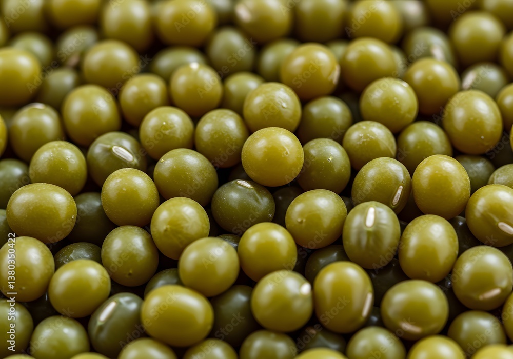 Close-up Macro Shot of Fresh Green Mung Beans, Textured and Vibrant, Healthy Food Source. Close-up Macro Shot of Fresh Green Mung Beans, Textured and Vibrant, Healthy Food Source.