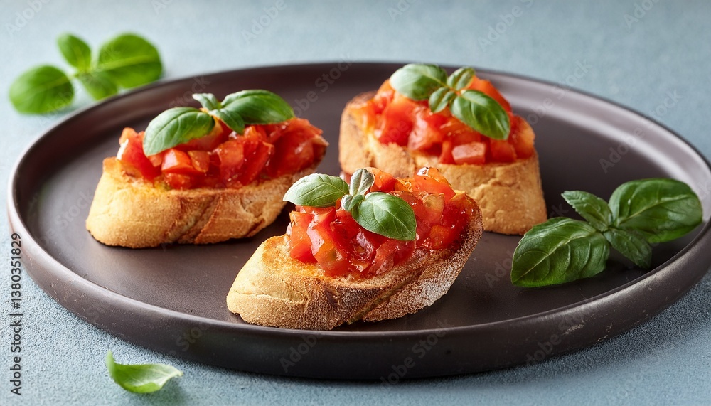 bruschetta with tomato sauce and basil bruschetta with tomato sauce and basil