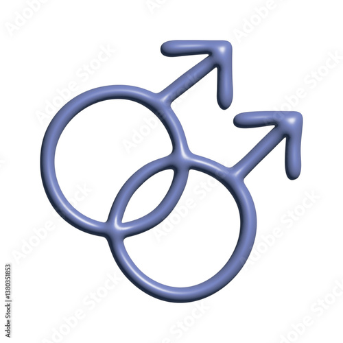3d homosexual gender identity icon Symbol used to represent sex and gender