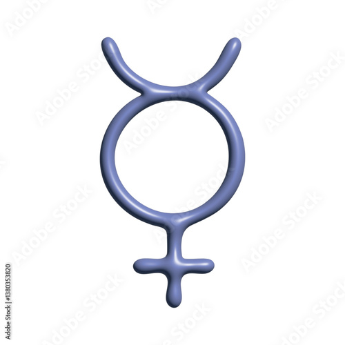 3d hermaphroditus gender identity icon Symbol used to represent sex and gender