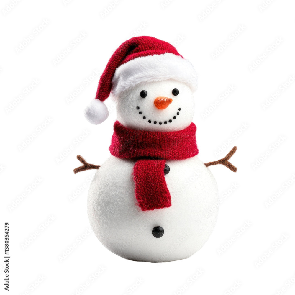 Red Snowman Art on transparent background Red Snowman Art on transparent background