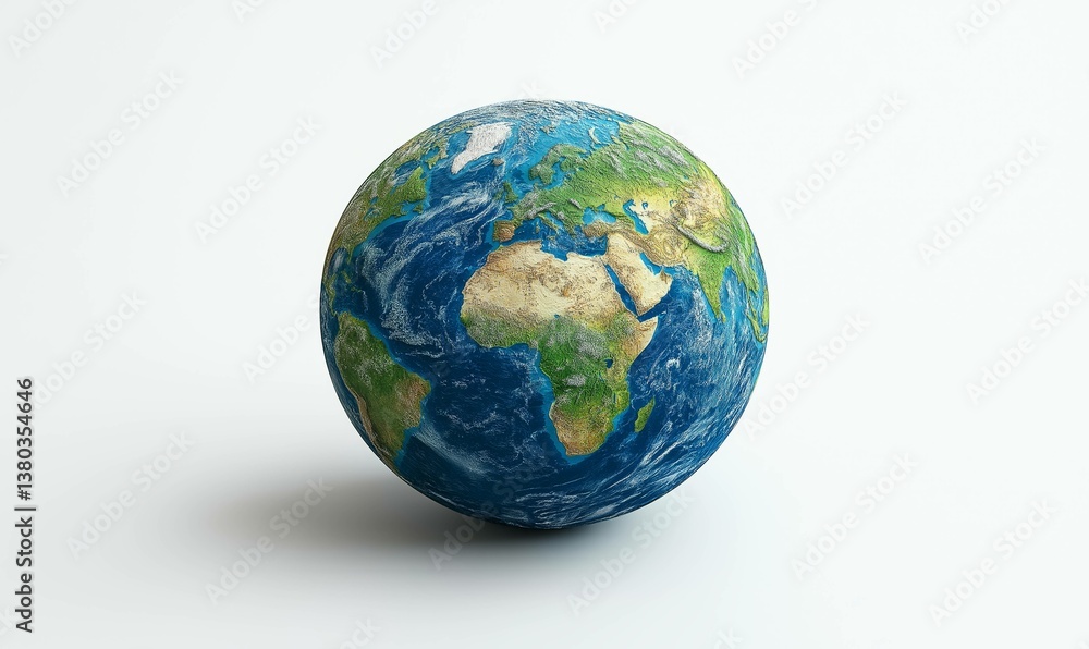 Fototapeta premium earth globe on white background