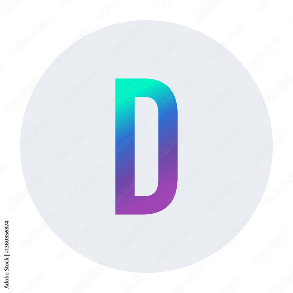 Gradient letter D in vibrant purple-to-green hues with a light circular background. Eye-catching and versatile design for logos, branding, and creative digital applications. Gradient letter D in vibrant purple-to-green hues with a light circular background. Eye-catching and versatile design for logos, branding, and creative digital applications.