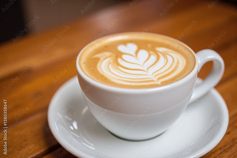 cup of coffee on a saucer on a table cup of coffee on a saucer on a table