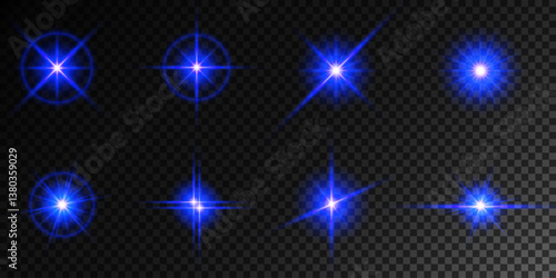 Lens Flare, light glow effect. sun or realistic shining star with backlight effect. bokeh glitter and sparkles or sparkles on transparent background.