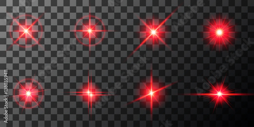 Lens Flare, light glow effect. sun or realistic shining star with backlight effect. bokeh glitter and sparkles or sparkles on transparent background.