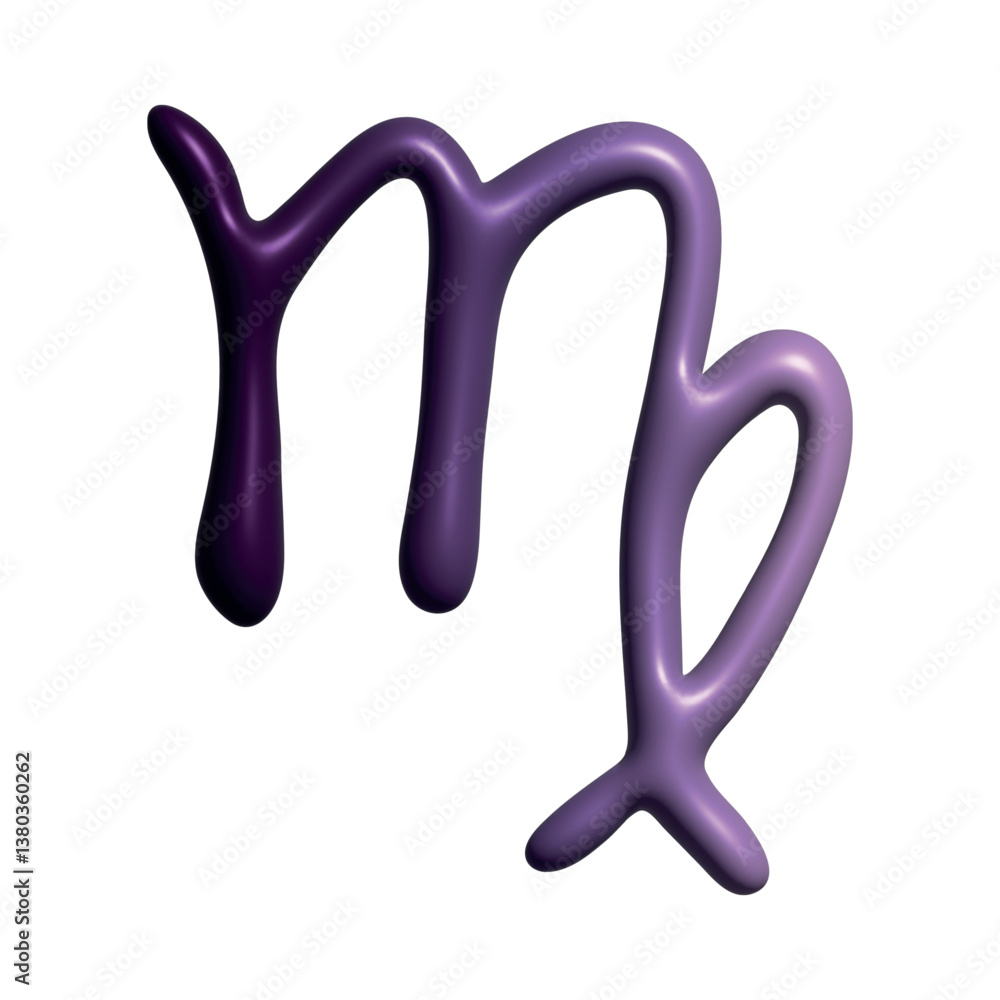 3d virgo zodiac sign Esoteric symbol Astrology clipart Element for design 3d virgo zodiac sign Esoteric symbol Astrology clipart Element for design