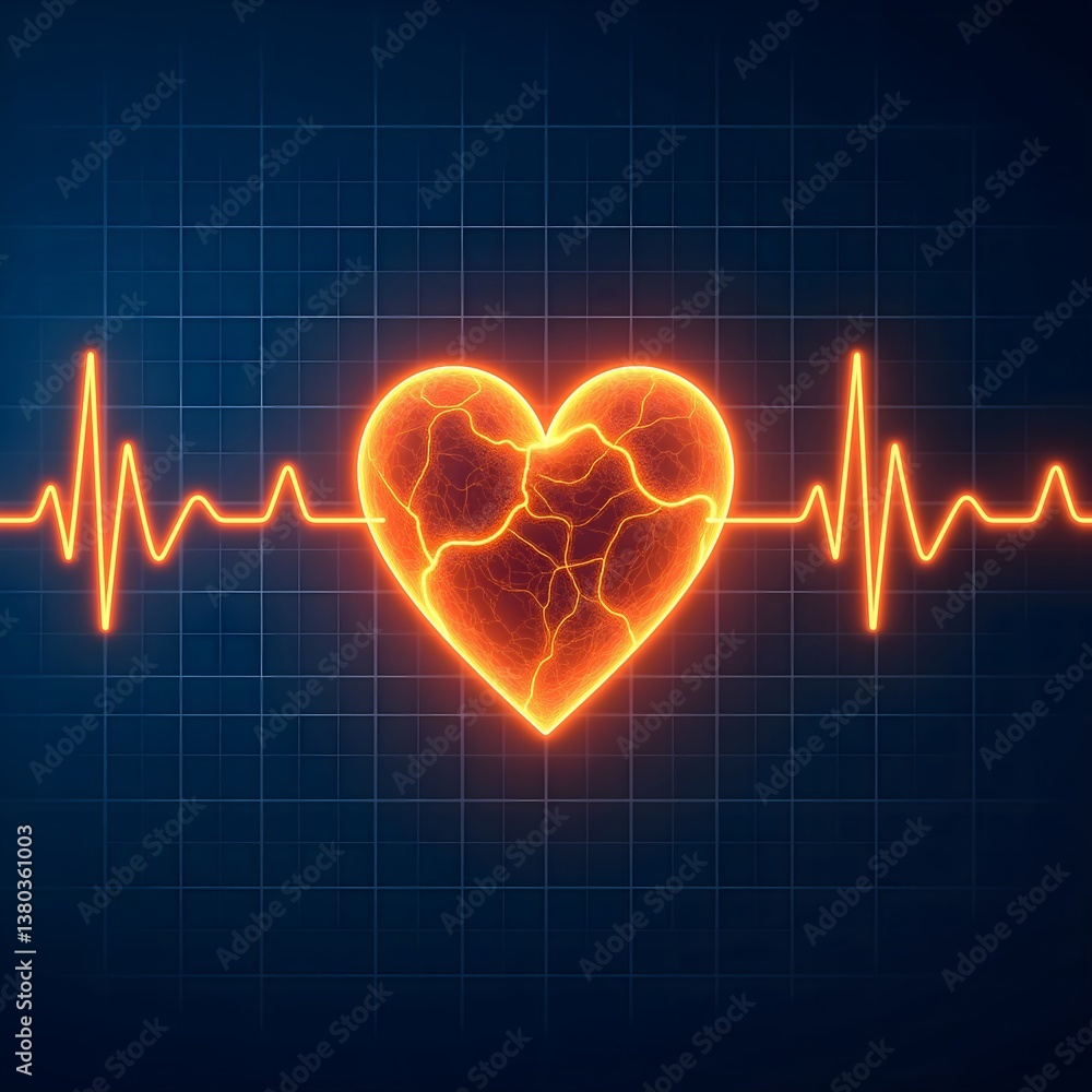 A heart pulse full of technology A heart pulse full of technology