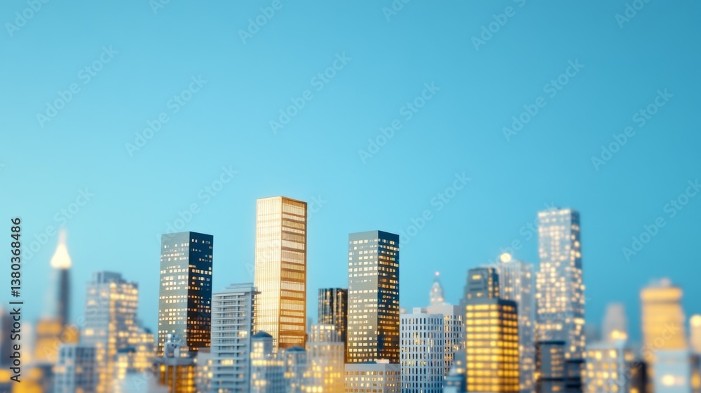 Obraz premium Vibrant urban skyline at night, glowing skyscrapers, illuminated streets, electric energy, bustling city life