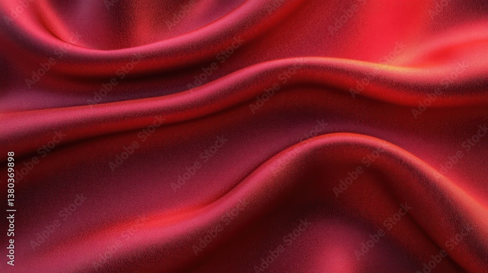 Fototapeta premium Red Velvet Background Soft Textures Elegant Drapery Flannel Fabric for Valentine's Day