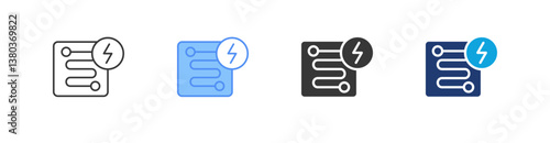 Home Fuel Cell Multi Style Icon Sheet