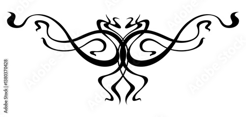 Vignette in art nouveau style. Decorative curl element.