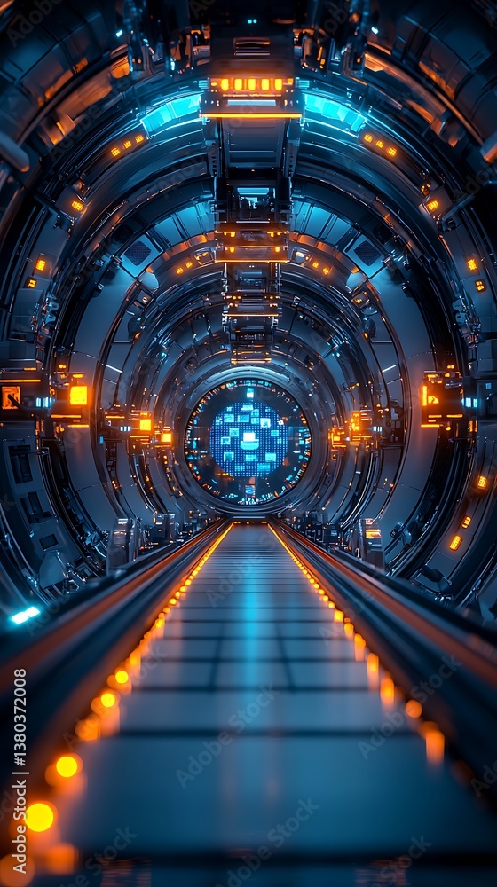Smart robotics navigating through digital pathways in warehouse high resolution picture Smart robotics navigating through digital pathways in warehouse high resolution picture