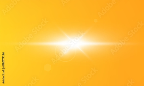  Warm sun on a yellow background. Leto.bliki solar rays