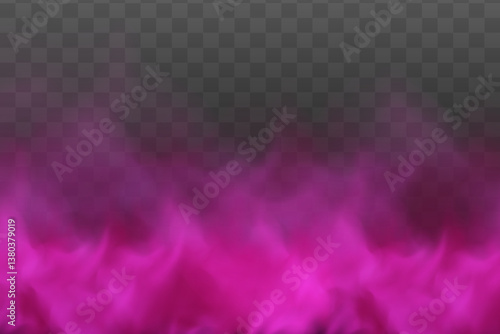 Fog effect. Smoke cloud on transparent background. Vector illustration.