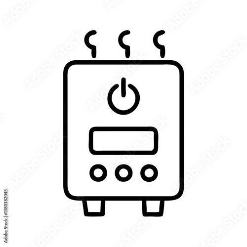 Water heater appliance vector icon illustration for plumbing and home heating solutions design 100c