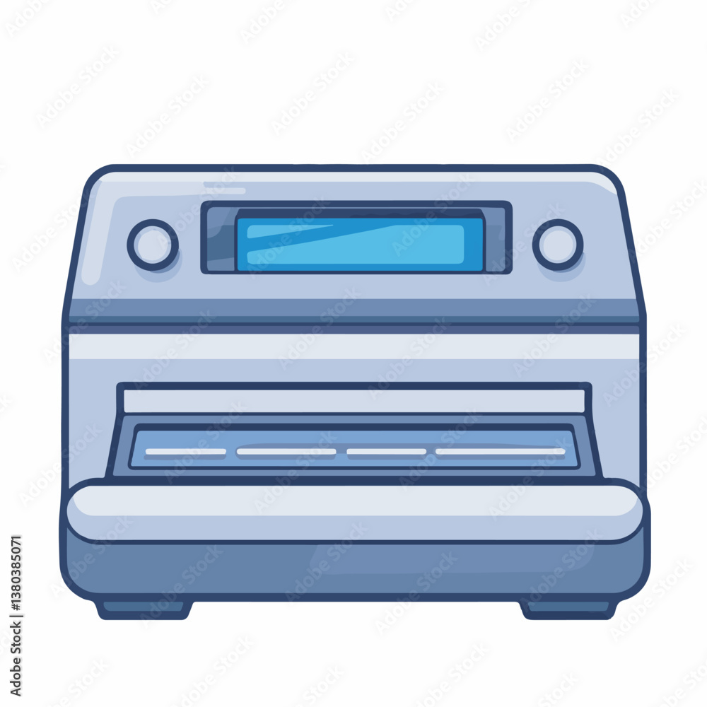 Fototapeta premium Modern printer processes documents within an office setting detail